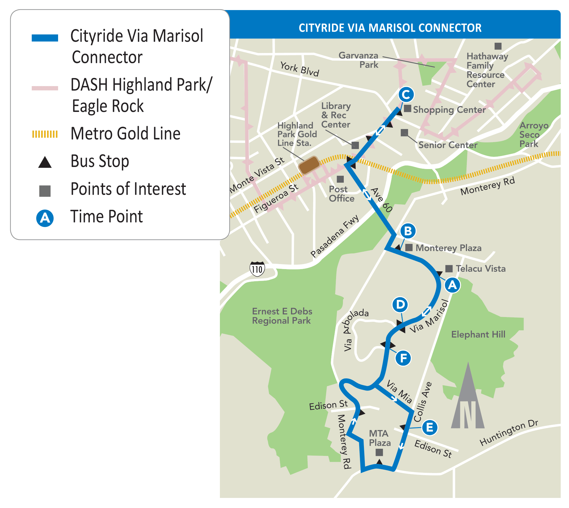 Cityride Via Marisol Connector Map