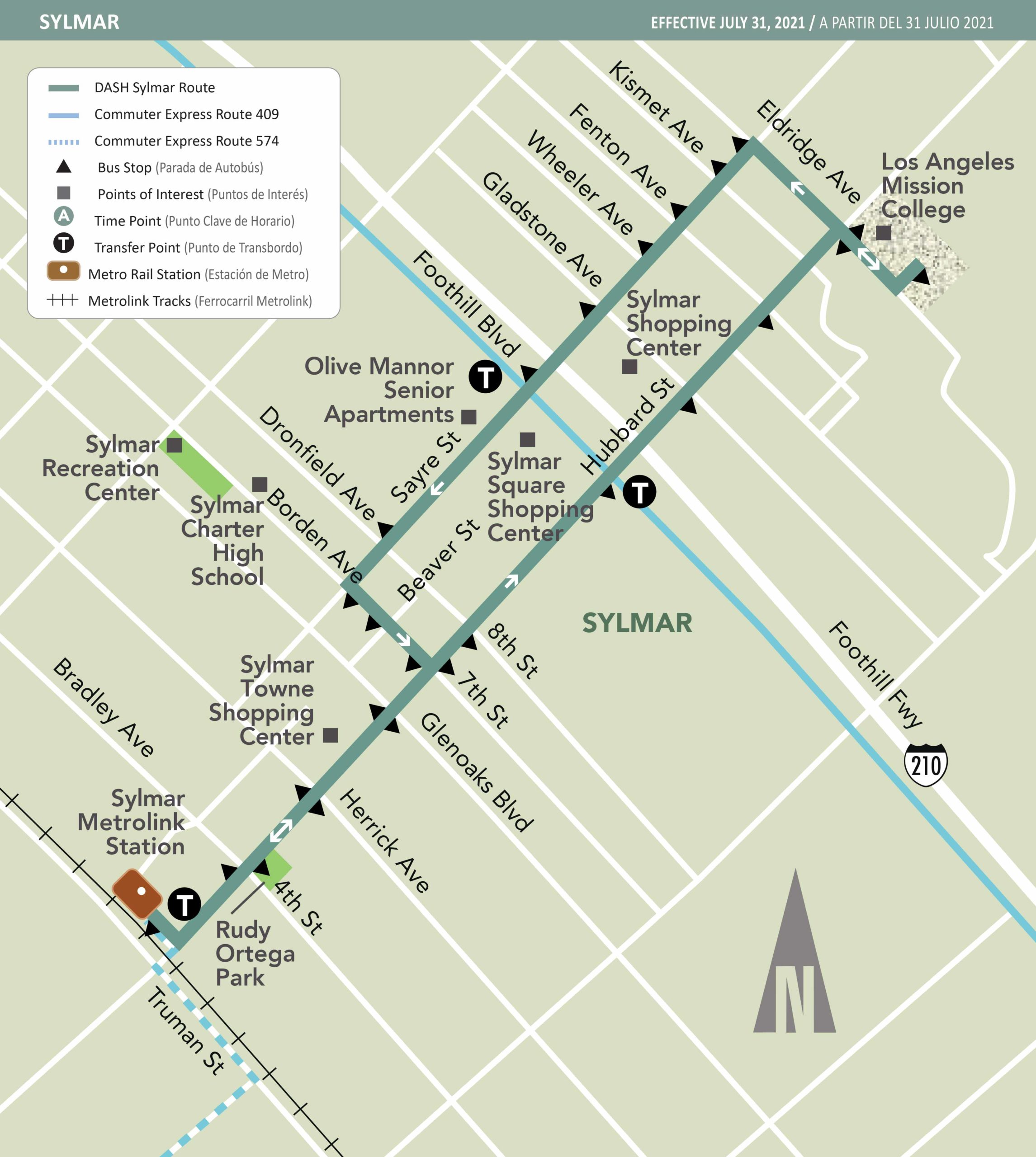 Map of DASH Sylmar