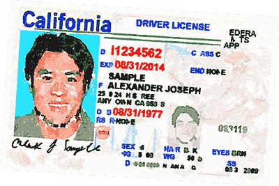 California Driver's License Image of California Driver's License