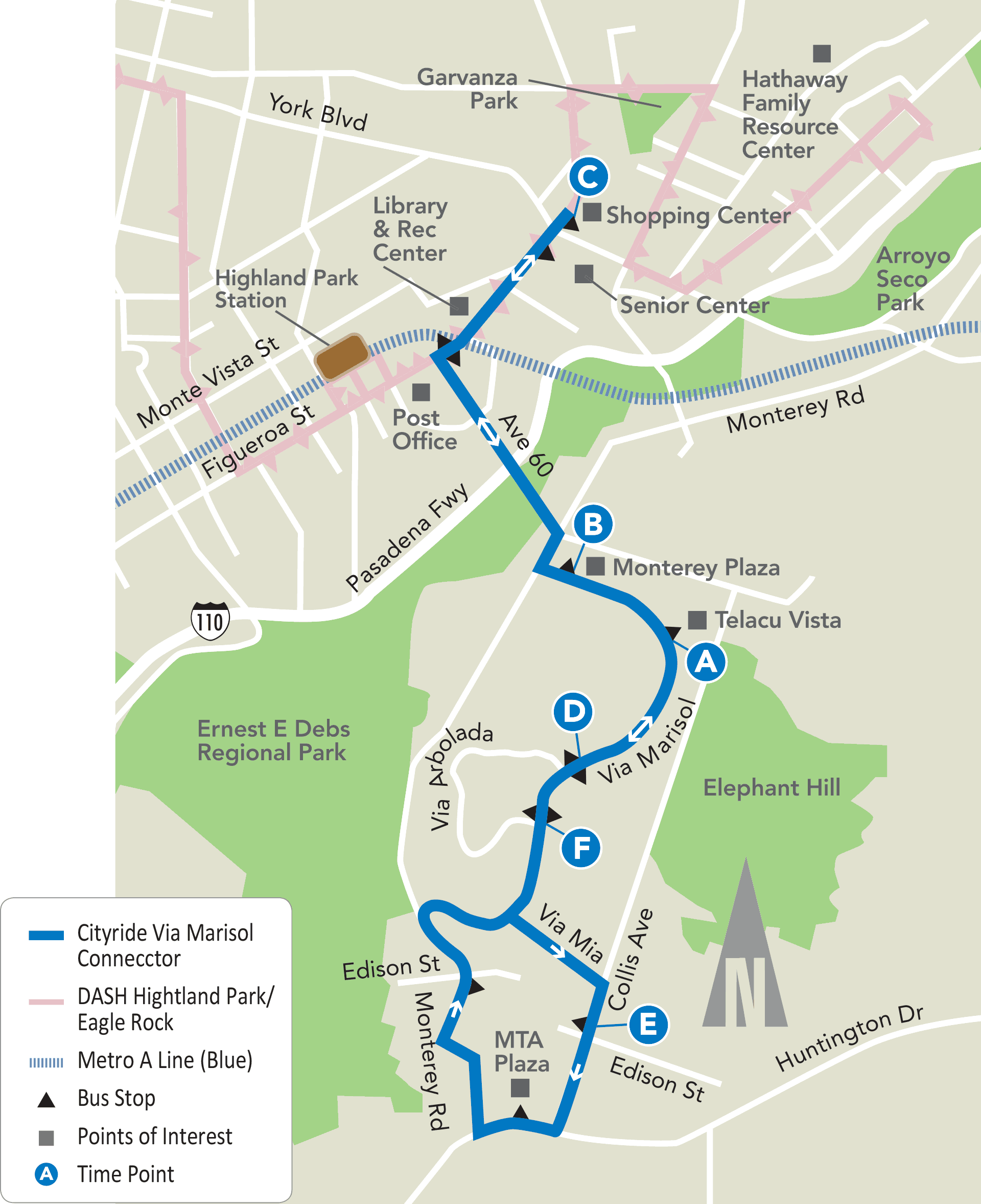 Cityride Via Marisol Connector Map