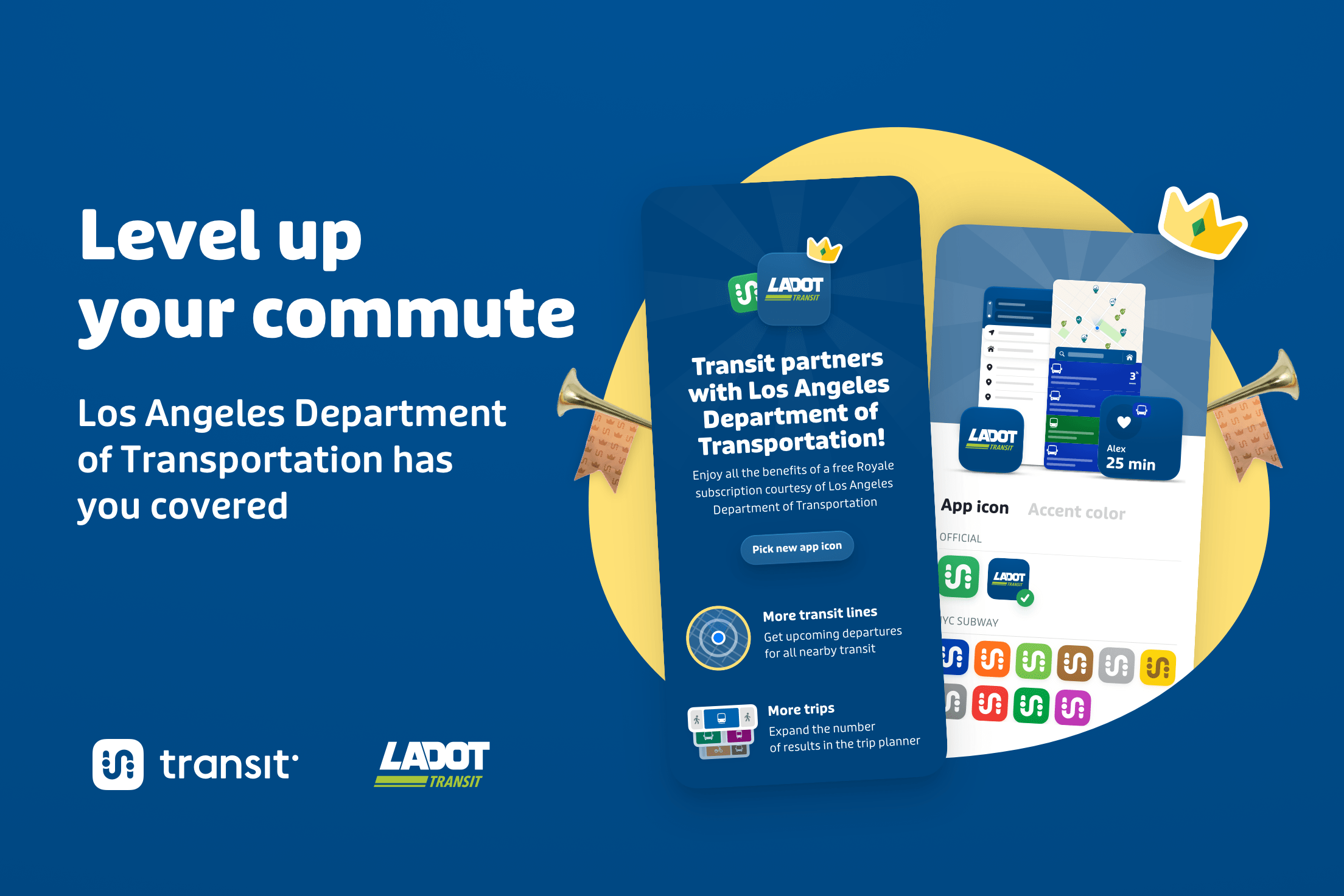 Level up your commute - Los Angeles Department of Transportation has you covered. Transit partners with Los Angeles Department of Transportation!