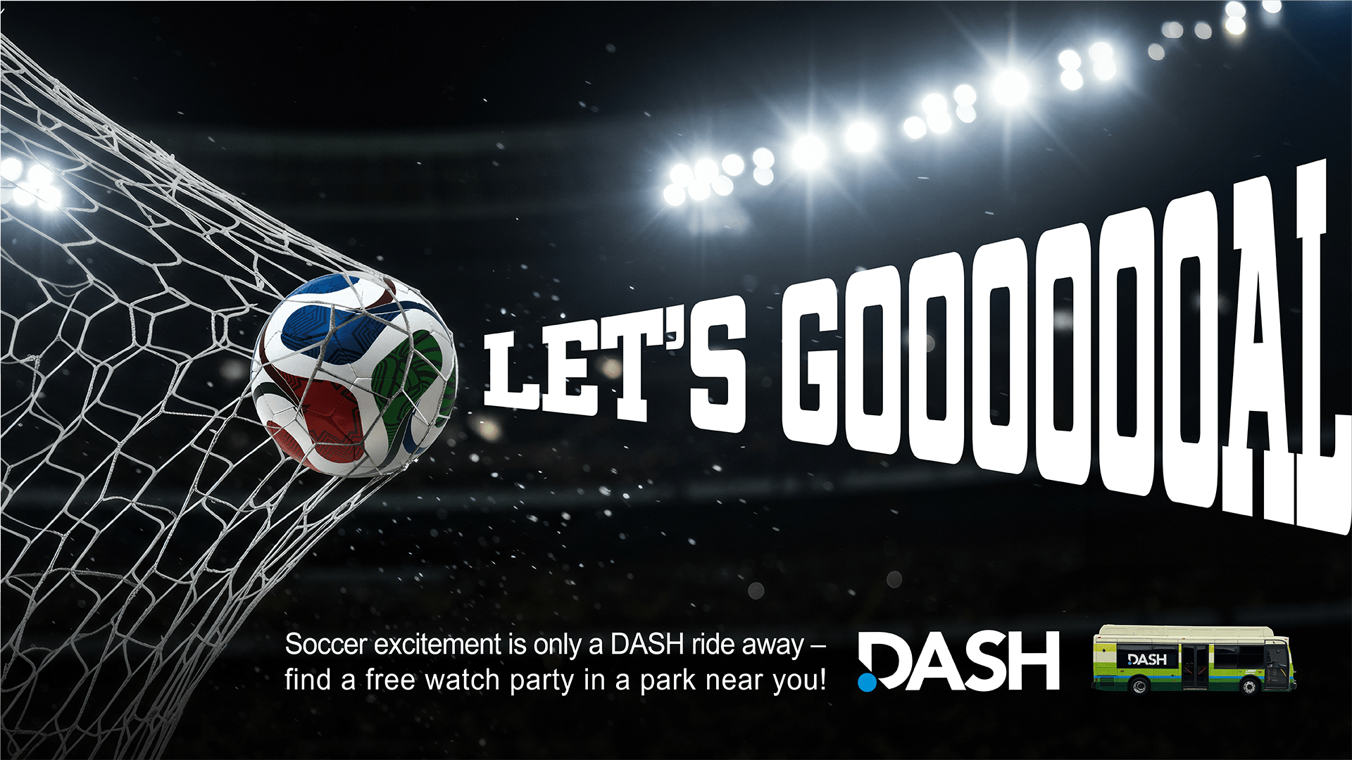 Soccer excitement is only a DASH ride away – find a free watch party in a park near you!